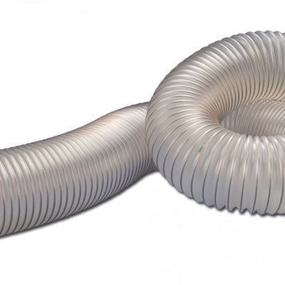 4" High Flex Dust Collection Duct/Hose - Clear PU Flexible Antistatic