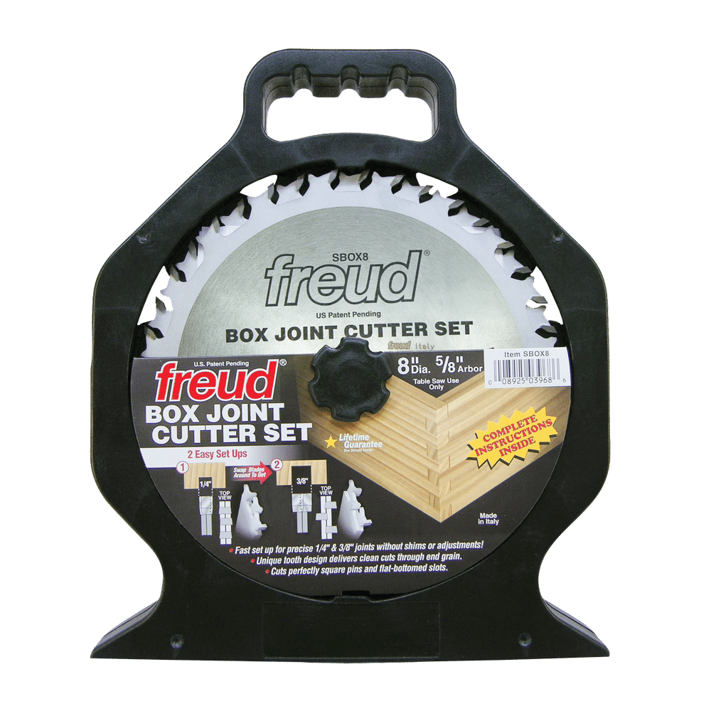 Freud 8"/203mm Box Joint Cutter/Dado Set - GLSBOX9