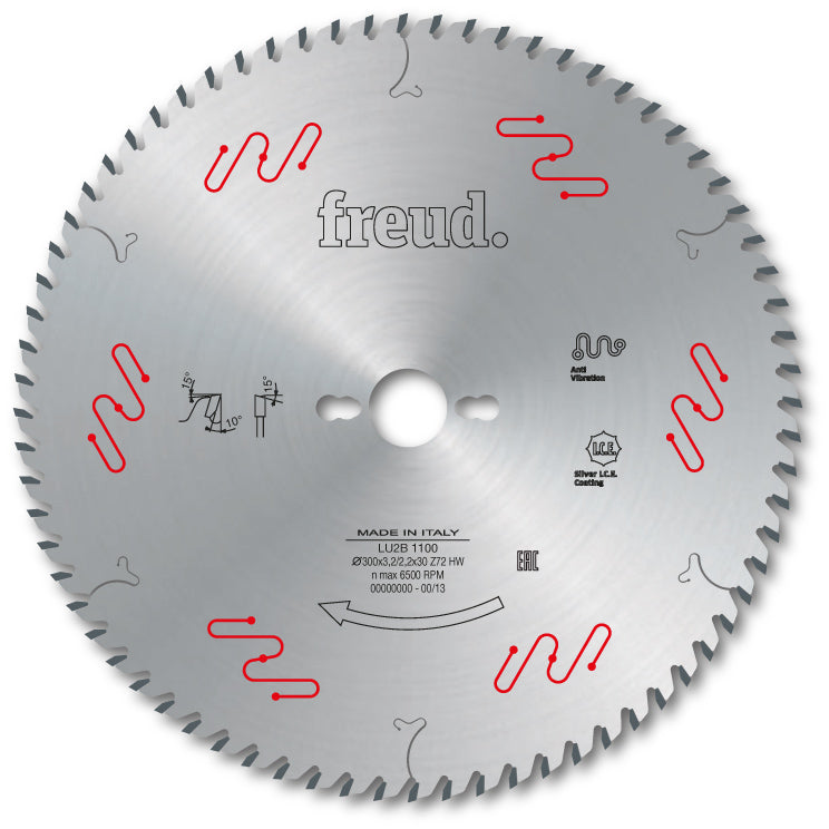 Freud Industrial General Purpose Circular Saw Blade - 300mm Diameter - 72 Tooth - 30mm Bore - LU2B 1100