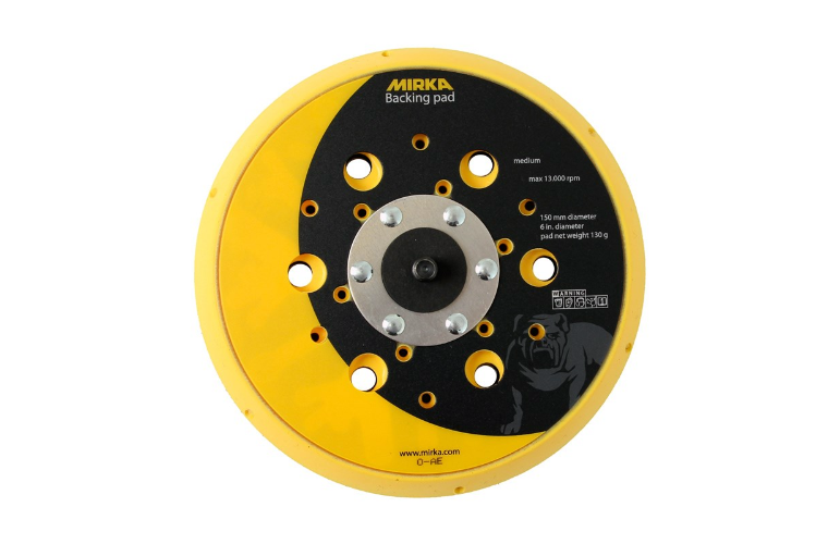 Mirka Backing Pad To Suits Mirka DEROS Sander | 150mm/6" 48H - Hard