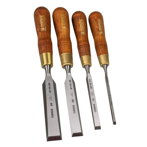 Narex Wood Line Plus Bevelled Edge Cabinet Chisels 6mm - 26mm - Set of 4