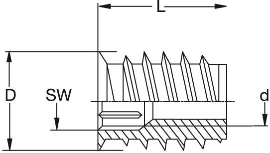 Rampa Steel M8 Threaded Inserts - SKD330 Flanged