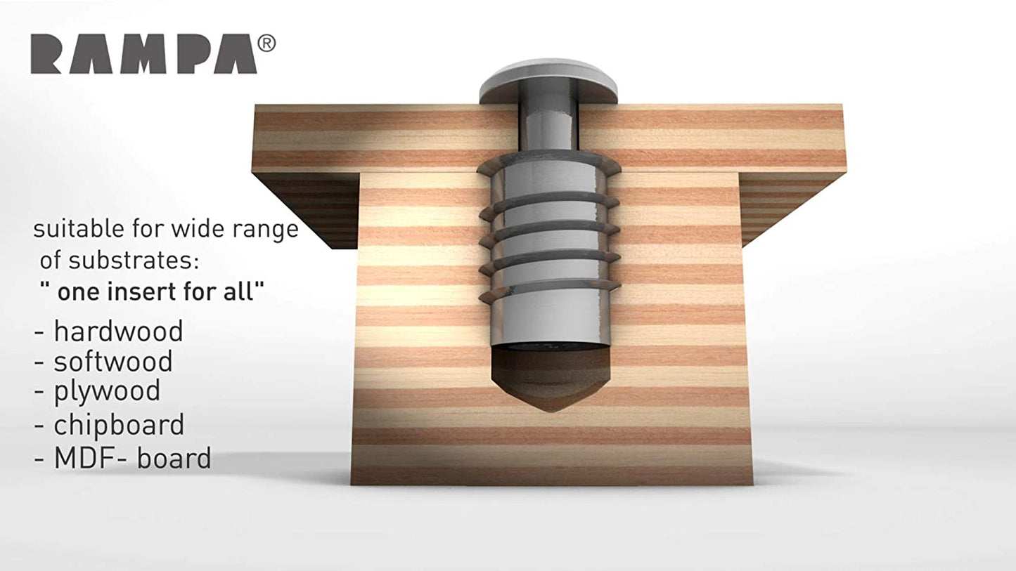 Rampa Steel M6 Threaded Inserts - SKD330 Flanged