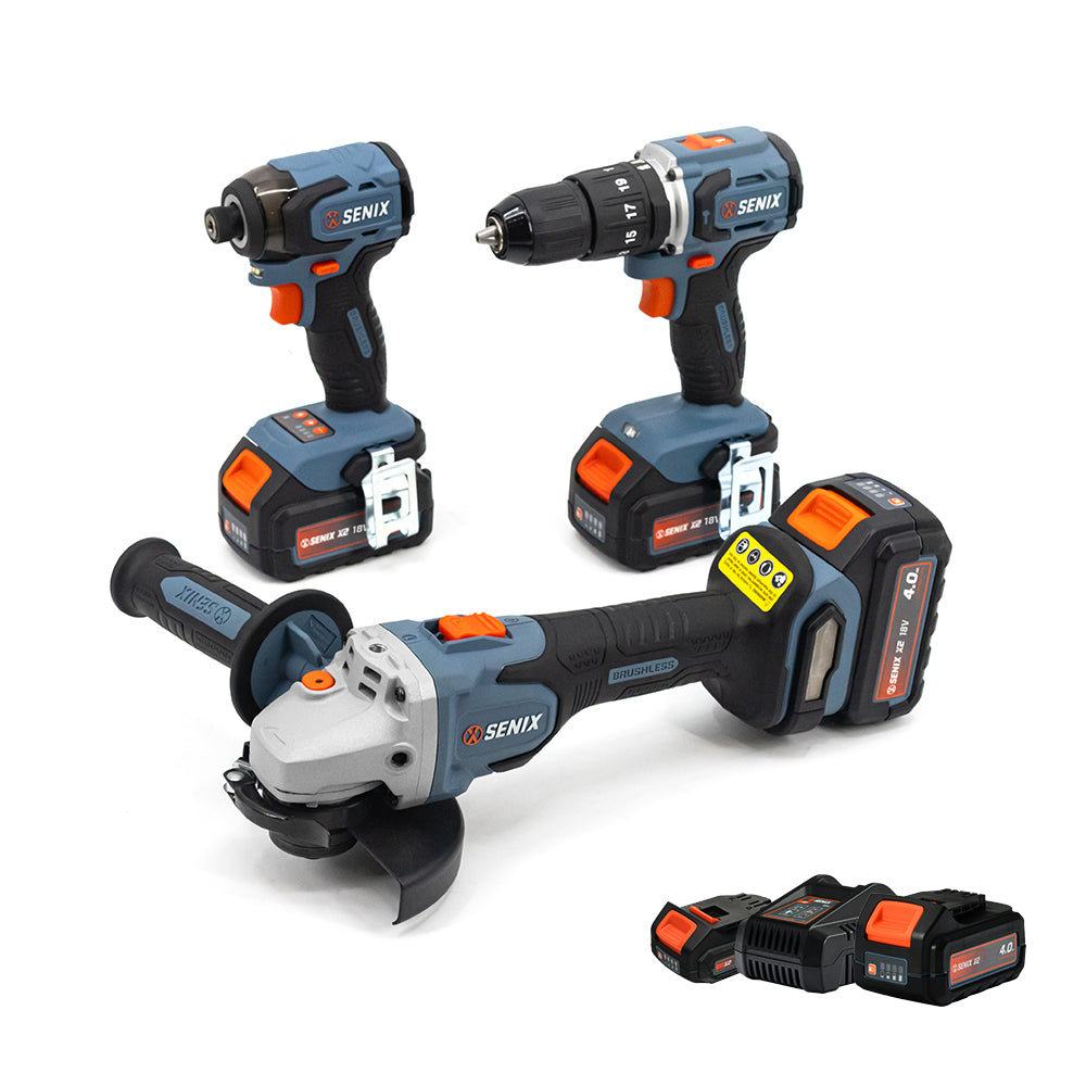 Senix X2 18V 3 Piece Combo Kit
