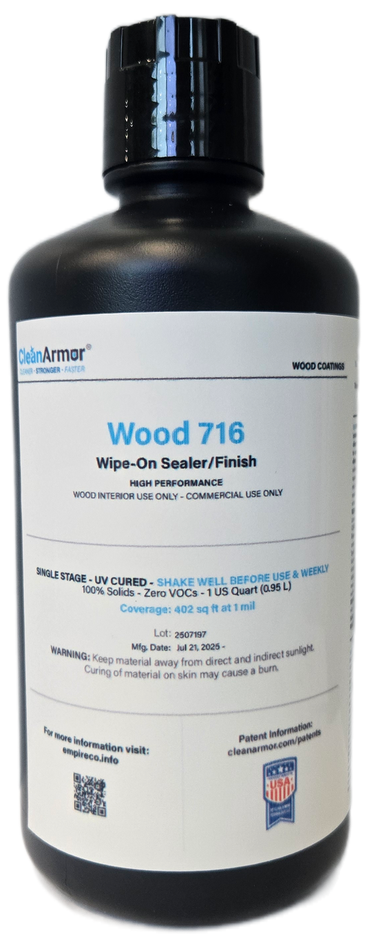 Clean Armor 716 Interior Wiping Varnish/Sealer | Gloss