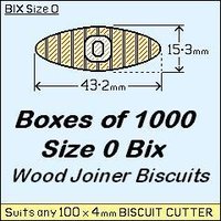 Bix Wood Joining Biscuits Size 0 - Box of 1000