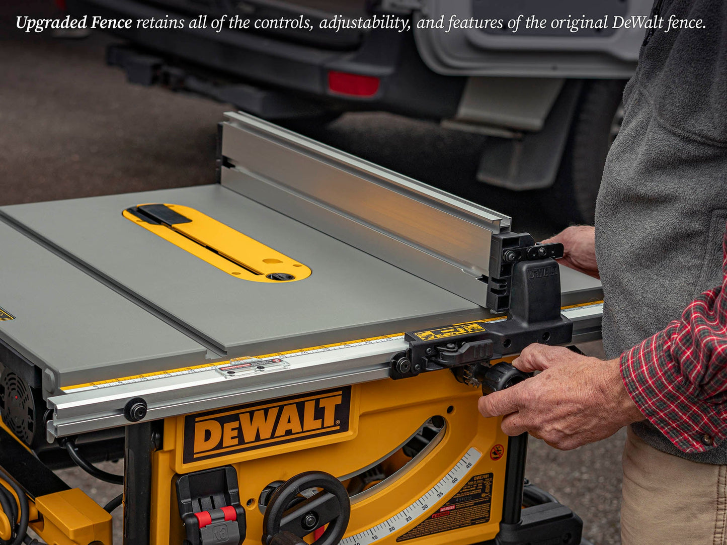 TSO Products Rip Fence with T-Slots for 250mm / 10" DEWALT Jobsite Table Saw (DWE7491-XE / DWE7491RS)