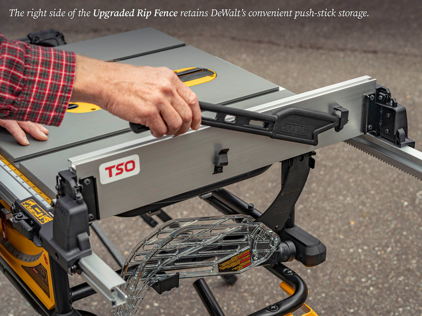 TSO Products Rip Fence with T-Slots for 250mm / 10" DEWALT Jobsite Table Saw (DWE7491-XE / DWE7491RS)