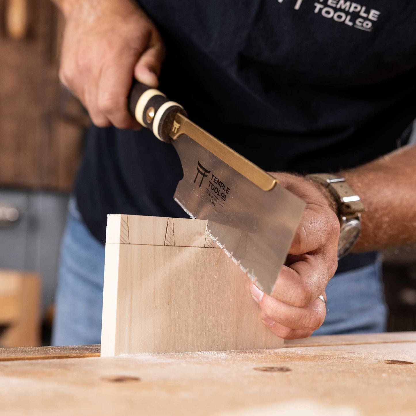 Temple Tool Co Japanese Dozuki Pull Saw | Fine Universal-Cut | 150mm