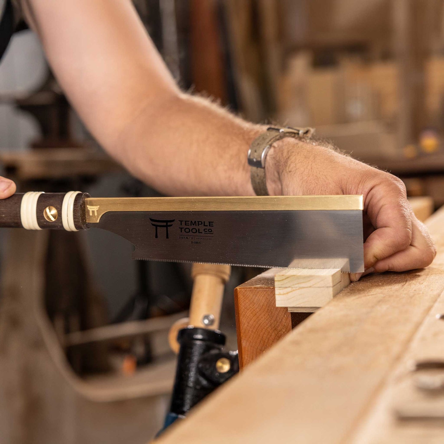 Temple Tool Co Japanese Dozuki Pull Saw | Ultra-Fine Crosscut | 180mm