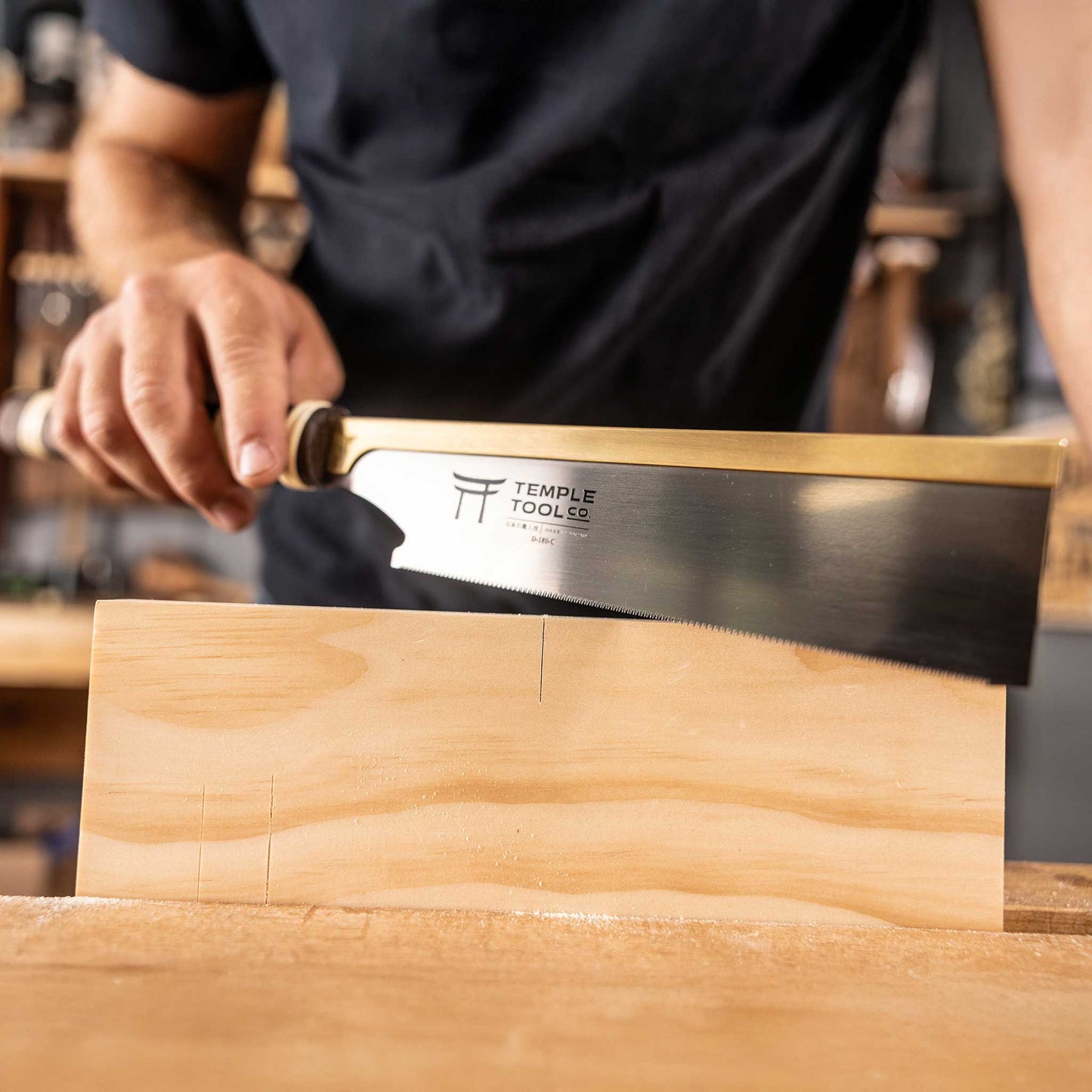 Temple Tool Co Japanese Dozuki Pull Saw | Ultra-Fine Crosscut | 180mm