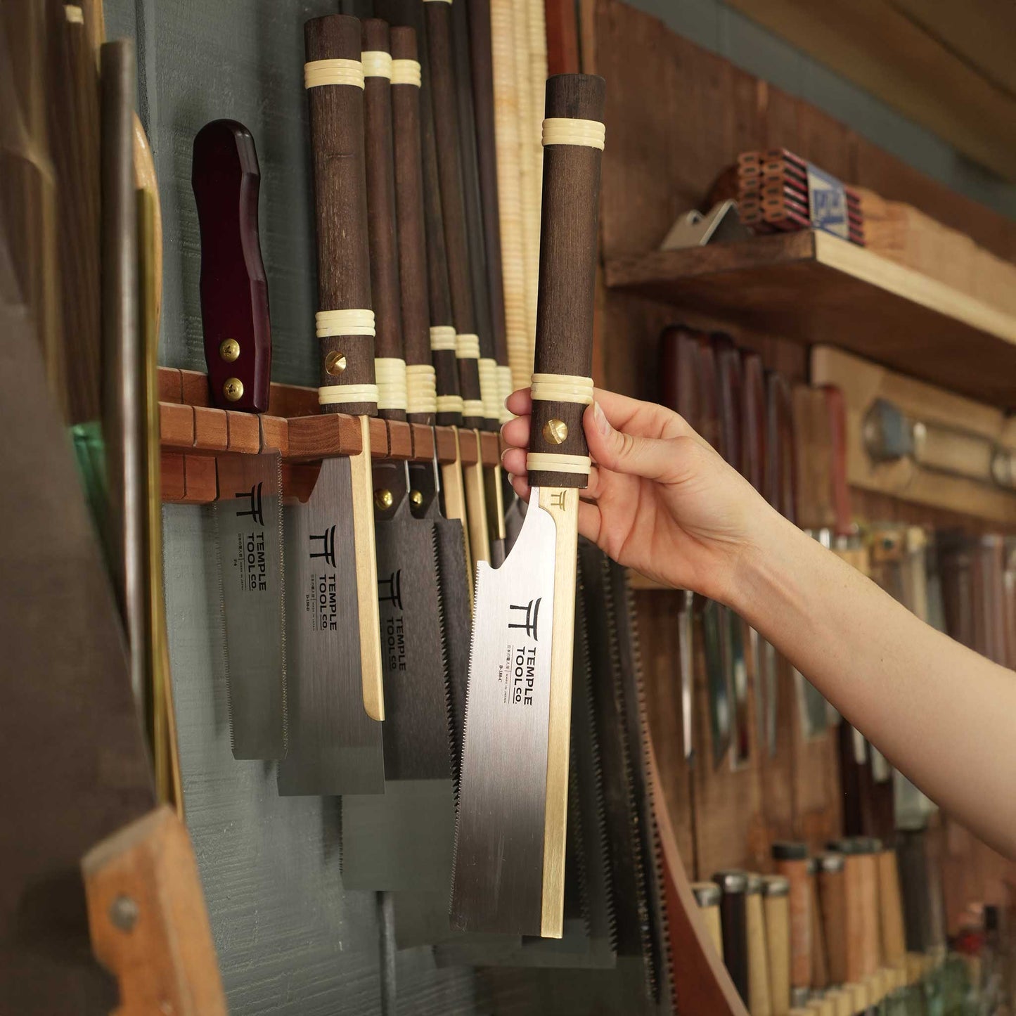 Temple Tool Co Japanese Dozuki Pull Saw | Ultra-Fine Crosscut | 180mm