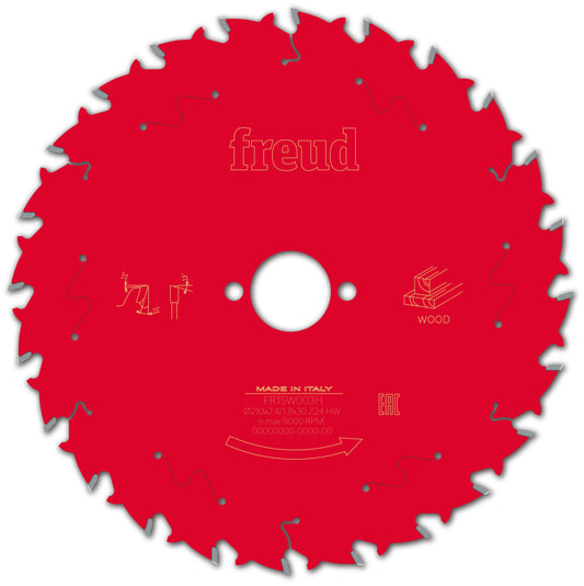 Freud Rip Cut Circular Saw Blade - 210mm Diameter - 24Tooth - 30mm Bore - FR15-W003H