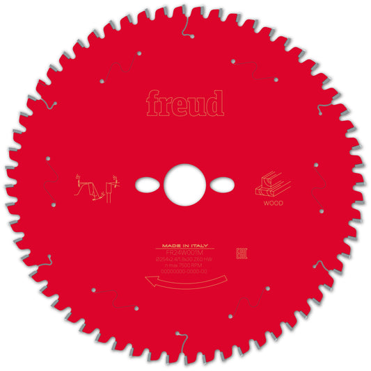 Freud General Purpose Mitre Saw Blade - 254mm Diameter - 60 Tooth - 30mm Bore - FR24-W001M
