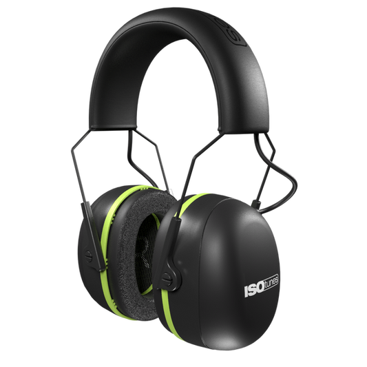 ISOtunes Air Defender Bluetooth Earmuffs - Black/Green