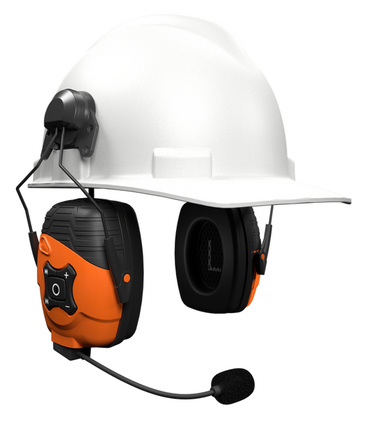 ISOtunes LINK 2.0 Helmet Mount Earmuffs - Black/Orange