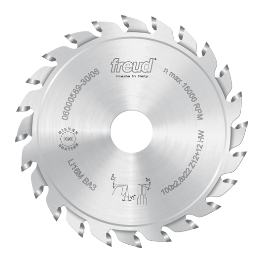Freud Adjustable Scoring Saw Blade - 120mm Diameter - 12 + 12 Tooth - 22mm Bore - LI16M AB3