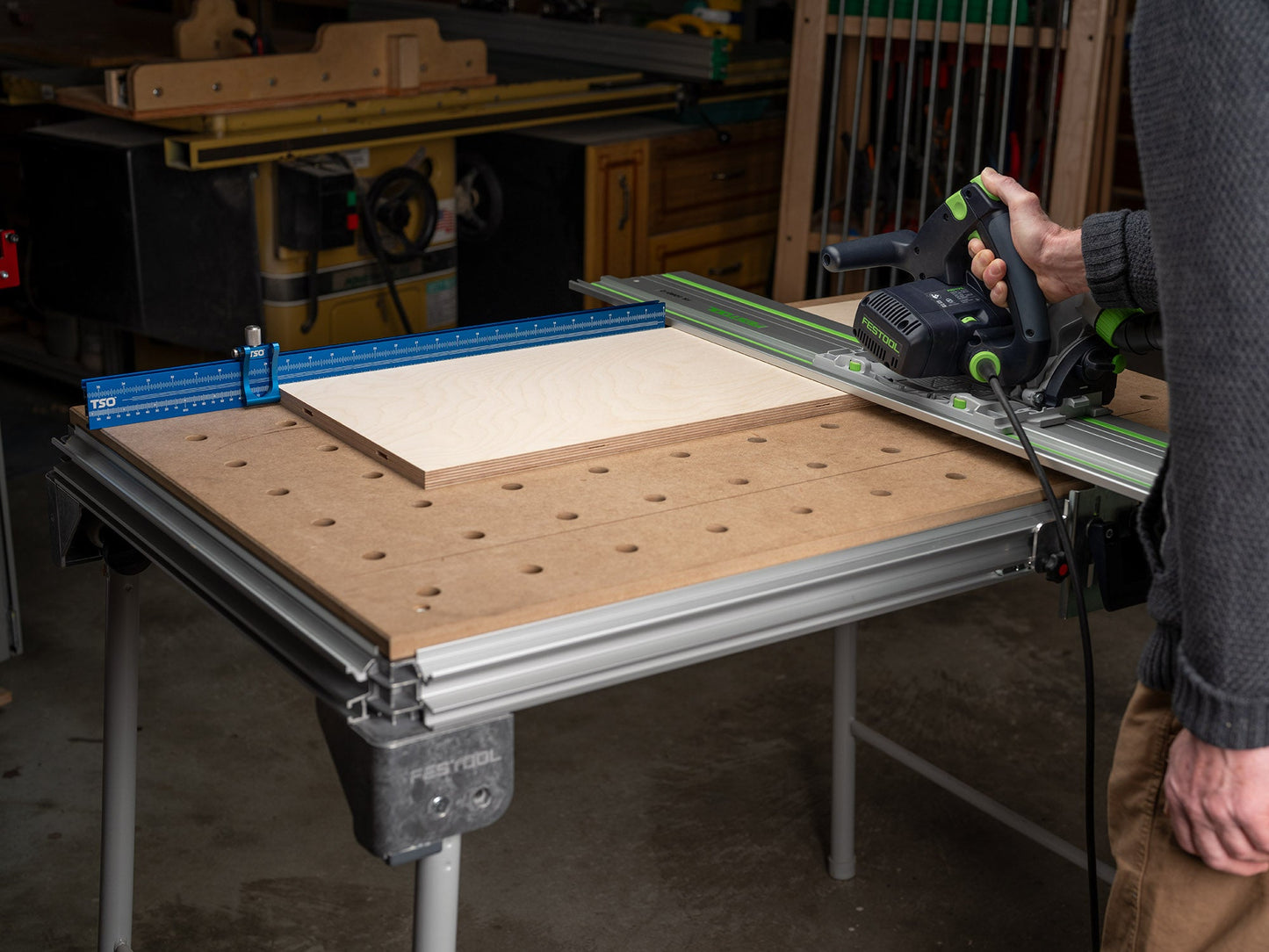 TSO Products 1200mm Multifunction Workbench Fence & Stop Set