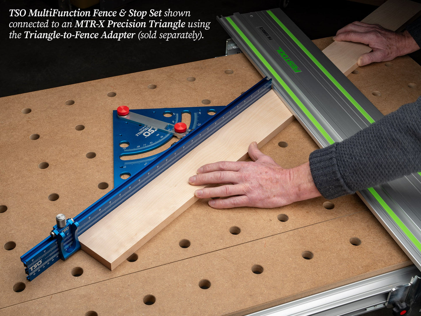 TSO Products 1200mm Multifunction Workbench Fence & Stop Set