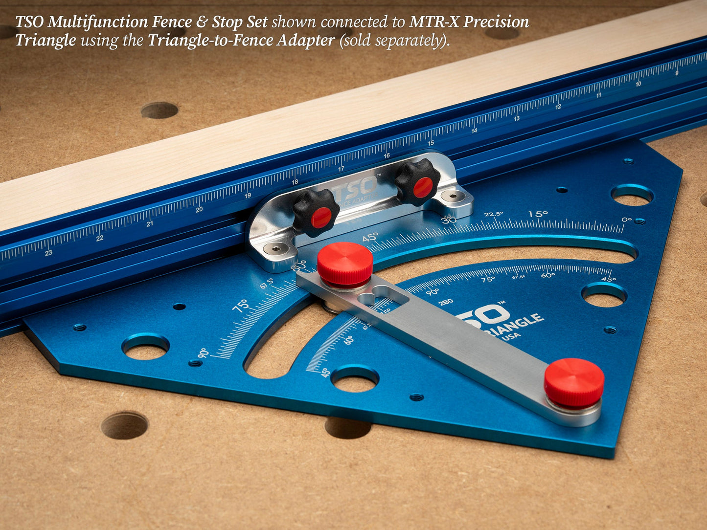TSO Products 1200mm Multifunction Workbench Fence & Stop Set
