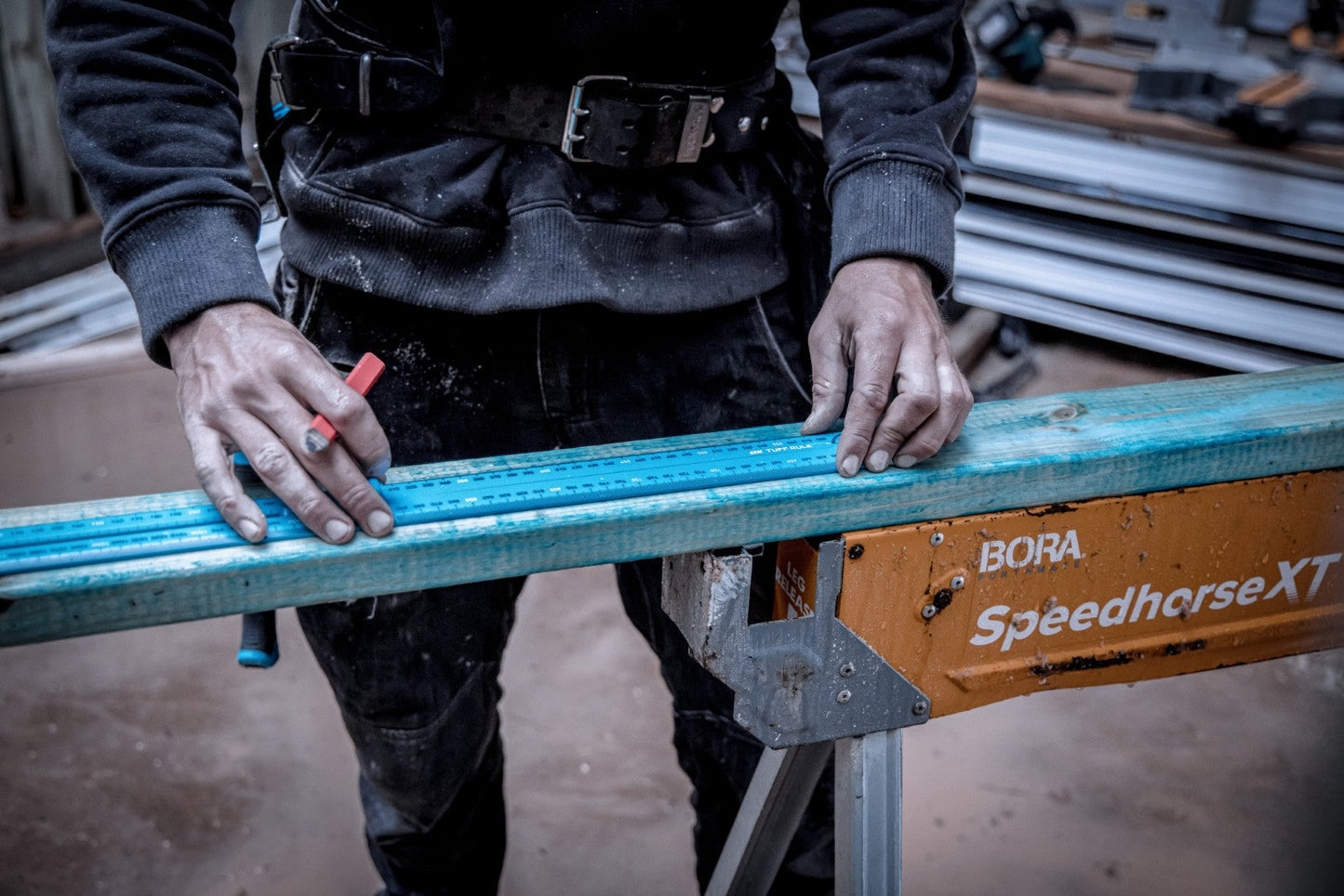 OX Pro Metric Tuff Rule Blue - 1200mm