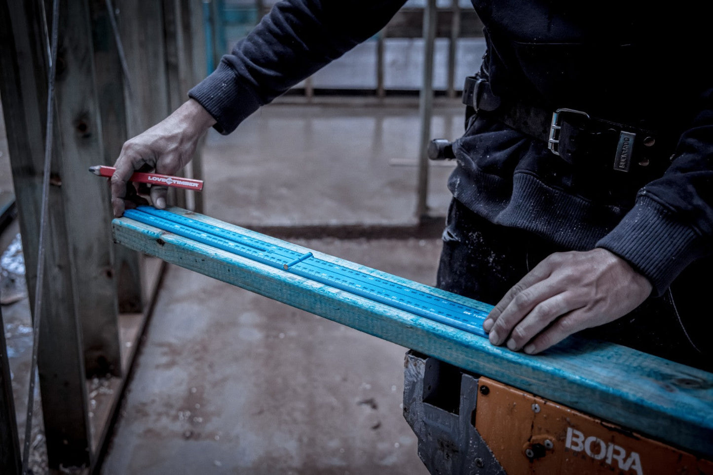 OX Pro Metric Tuff Rule Blue - 1200mm