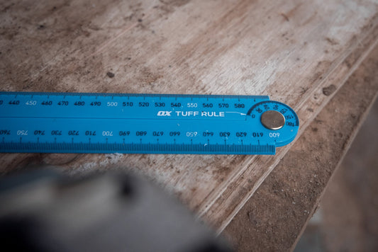 OX Pro Metric Tuff Rule Blue - 1200mm