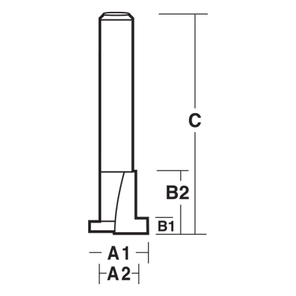 Hook Slot Bit/Picture Framing Router Bits Carbitool - 1/2" Shank