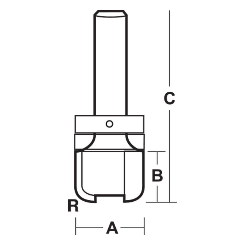 Dish/Bowl Cut Router Bits Carbitool - with Bearing