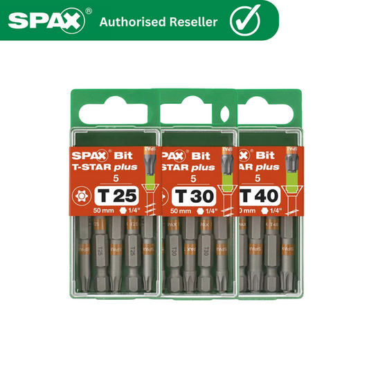 Spax T-STAR Plus Driver Bits 5 Pack | 50mm