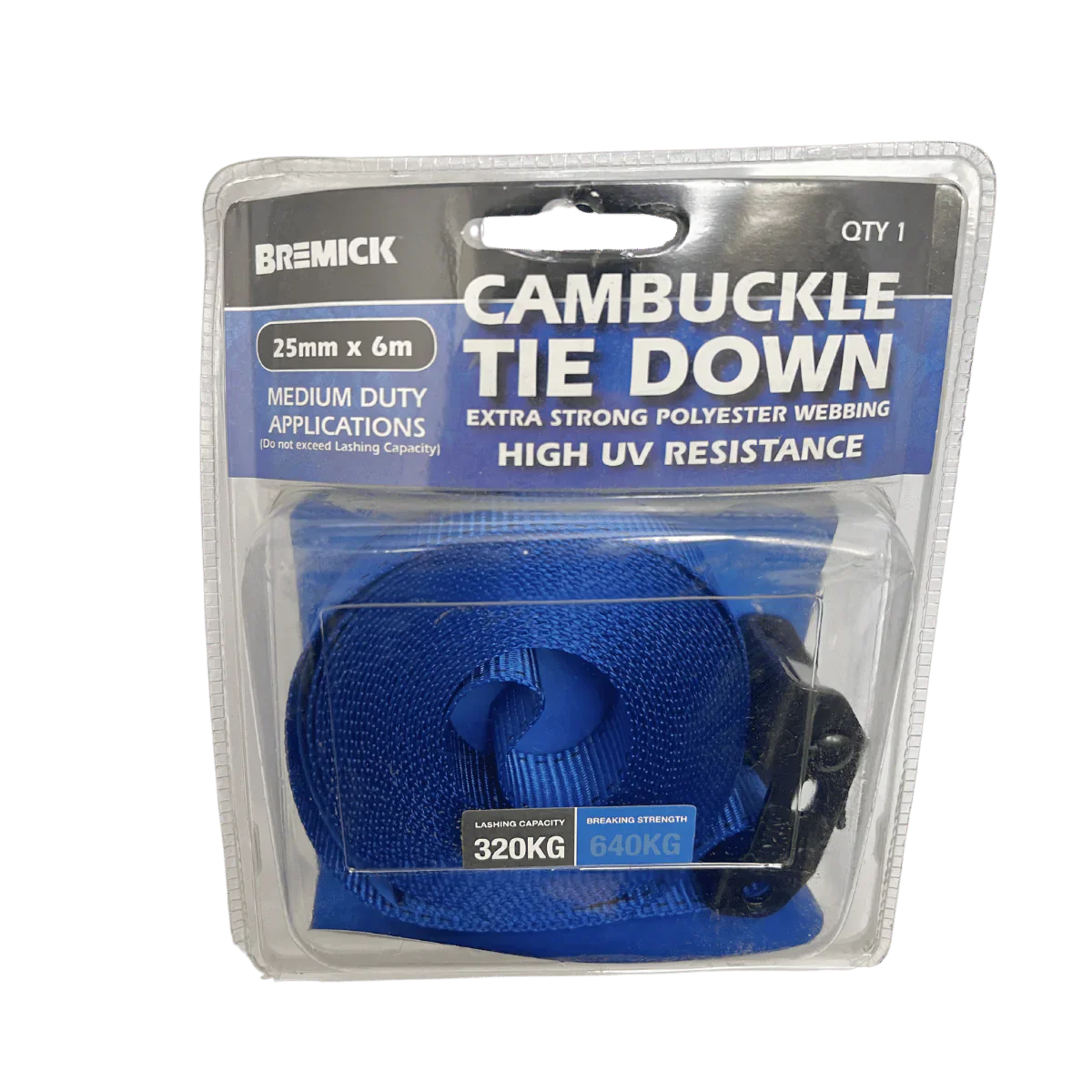 Cambuckle Tie Down 25mm x 6m - Single Bremick