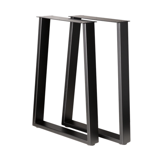 Trapezoid Desk Legs Wide Bottom 380x500x710mm - 75x25mm