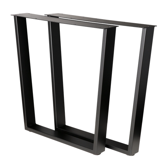 Trapezoid Dining Table Legs Wide Top 710x580x710mm - 75x25mm