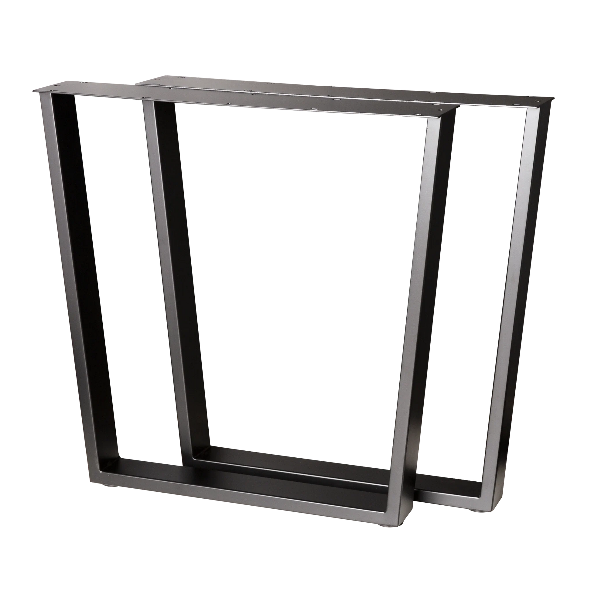 Trapezoid Dining Table Legs Wide Top 710x580x710mm - 75x25mm