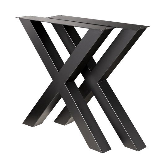 Cross Dining Table Legs Heavy Duty 710x710x710mm - 80x80mm