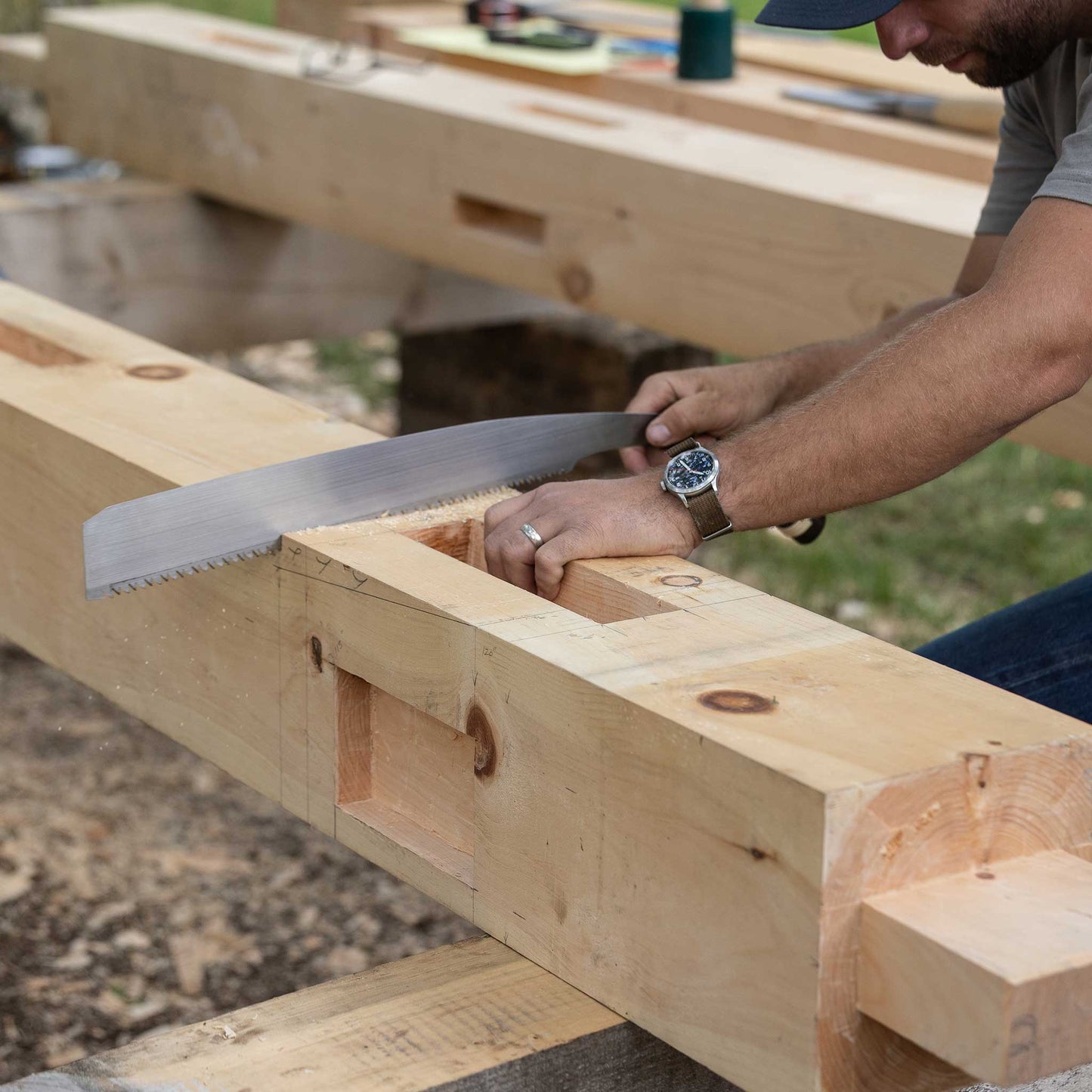 Temple Tool Co Japanese Timber Framing Saw | Crosscut | 390mm
