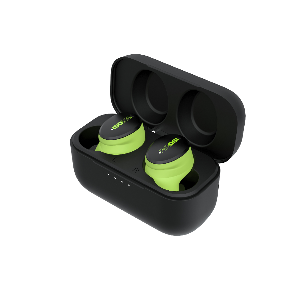 ISOtunes FREE Aware True Wireless Bluetooth Earbuds - Safety Green