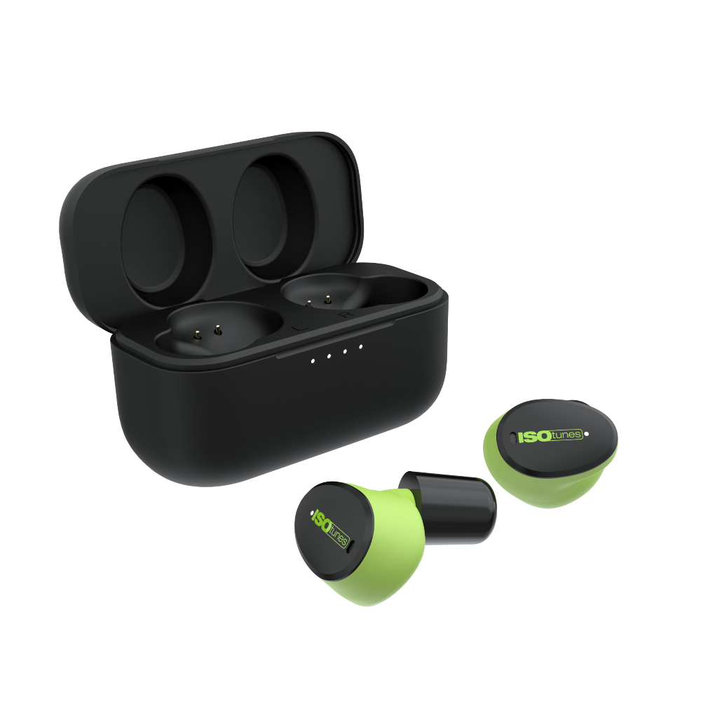 ISOtunes FREE Aware True Wireless Bluetooth Earbuds - Safety Green