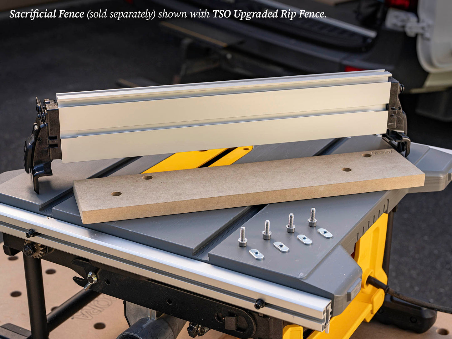TSO Products Rip Fence with T-Slots for 210mm / 8.25" DEWALT Compact Jobsite Table Saw (DWE7485, DWE7480, DCS7485 or DW745)