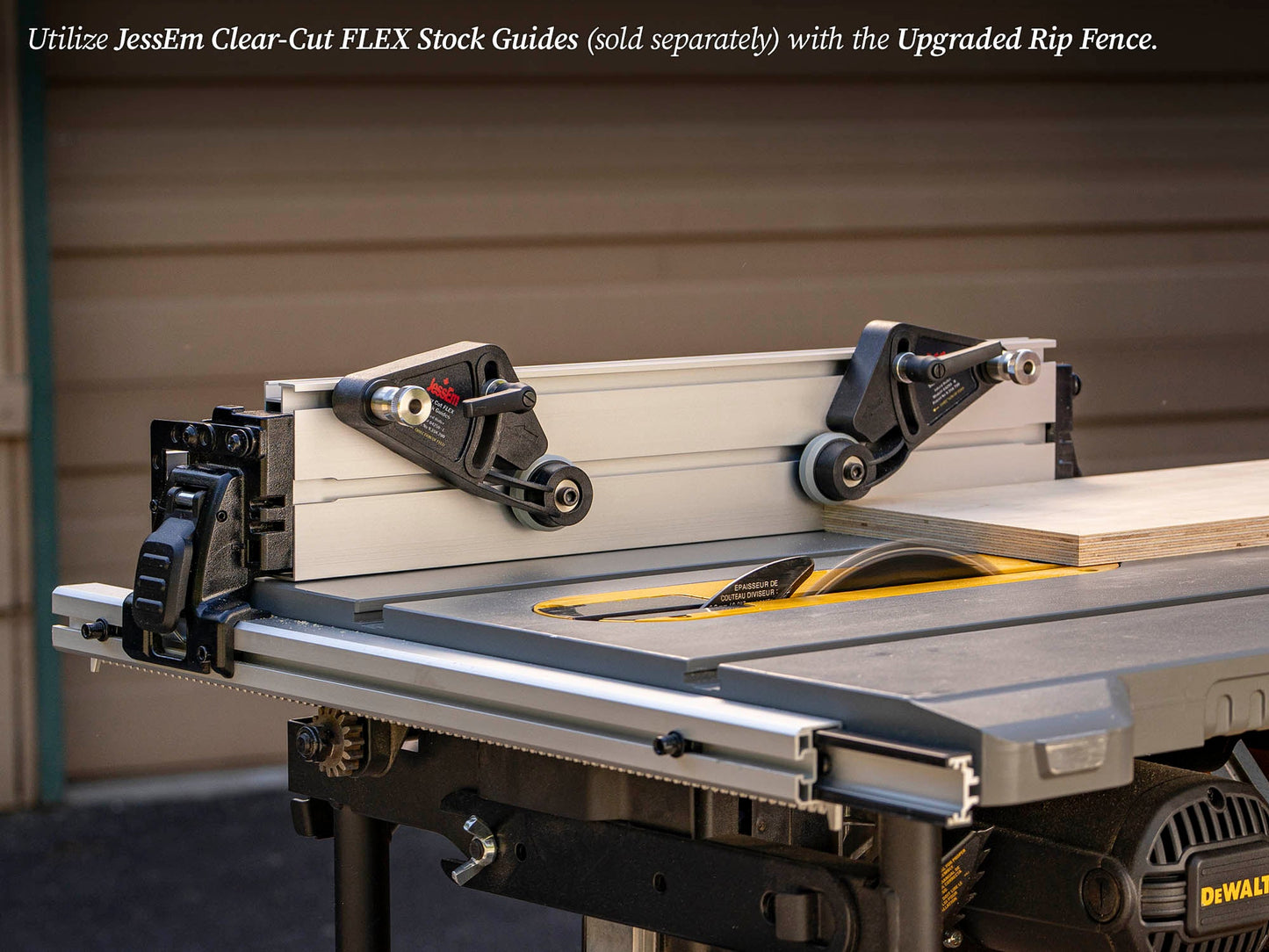 TSO Products Rip Fence with T-Slots for 210mm / 8.25" DEWALT Compact Jobsite Table Saw (DWE7485, DWE7480, DCS7485 or DW745)