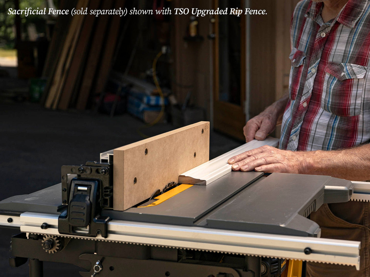 TSO Products Rip Fence with T-Slots for 210mm / 8.25" DEWALT Compact Jobsite Table Saw (DWE7485, DWE7480, DCS7485 or DW745)