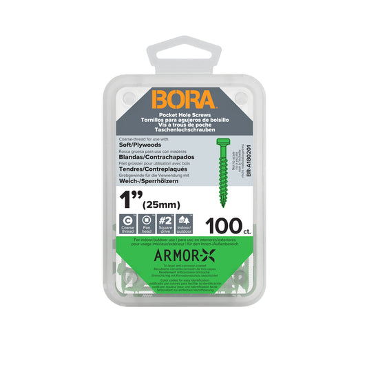 BORA Screws 25mm Coarse | 100 Pack