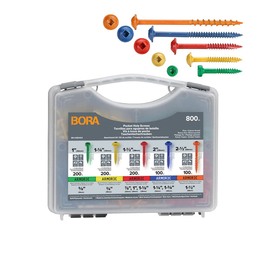 BORA Pocket-Hole Screw Kit | 800 Pack